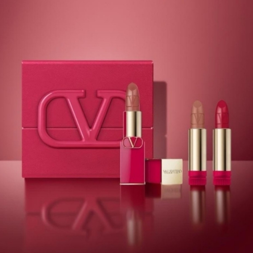 Valentino Lipstick Set - Red and Brown Shades